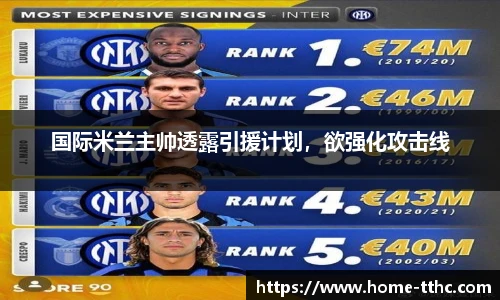 国际米兰主帅透露引援计划，欲强化攻击线